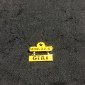 Yellow Girl's Greatest Girl Pin